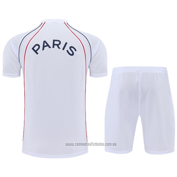 Chandal del Paris Saint-Germain Jordan Manga Corta 2022-2023 Blanco - Pantalon Corto